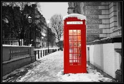 Картина Телефонная будка в Лондоне (Telephone booth in London) №2