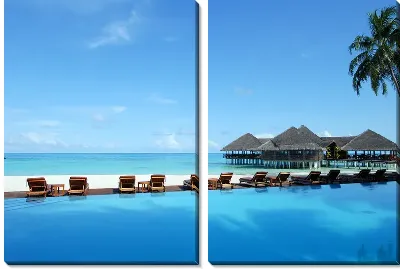Модульная картина Курорт на побережье океана (Resort on the ocean)