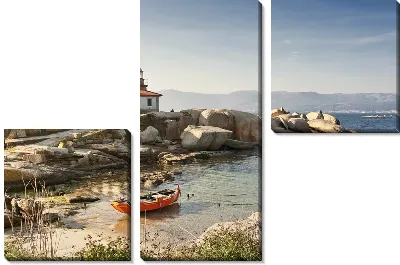 Модульная картина Лодка на берегу (Boat on the beach)
