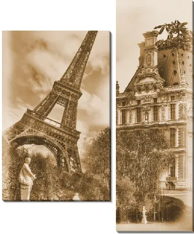 Модульная картина Эйфелева башня (The Eiffel Tower) №12