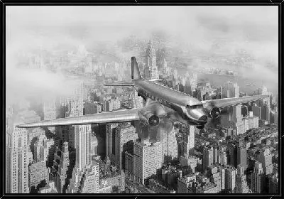 Картина Самолет над Нью-Йорком (Plane over New York)