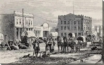Постер Повозка на площади (The wagon on the square)