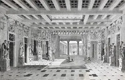 Плакат Интерьер со статуями (Interior with statues)