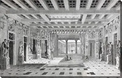 Постер Интерьер со статуями (Interior with statues)