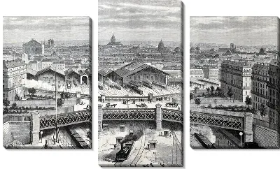 Модульная картина Вокзал в Париже (Station in Paris)