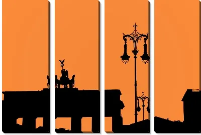 Модульная картина Бранденбургские ворота (Brandenburg gate)