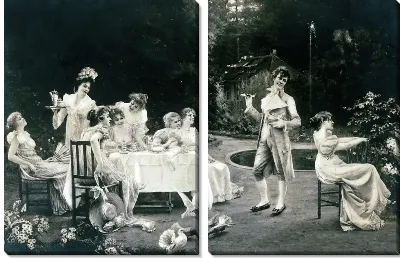 Модульная картина Чаепитие (Tea party) №2