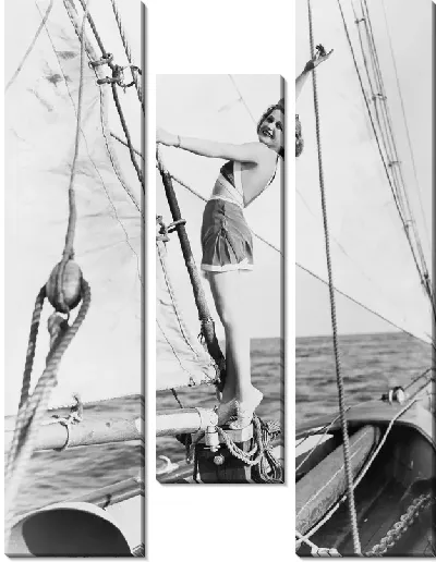 Модульная картина Девушка на яхте (Girl on yacht)