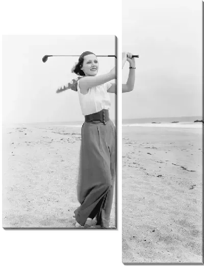 Модульная картина Девушка с клюшкой (A girl with a stick)