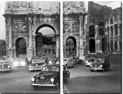 Модульная картина Ретро автомобили (Retro cars) №4