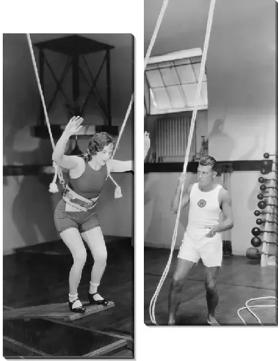 Модульная картина В спорт зале (In the gym)