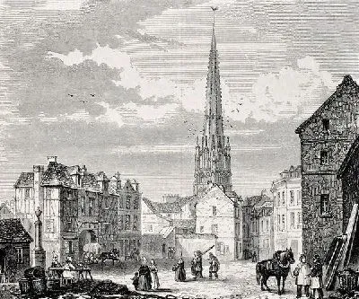 Плакат Город с готической церковью (A city with a Gothic church)