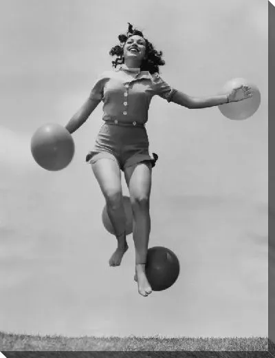 Постер Девушка с воздушными шариками (Girl with balloons)