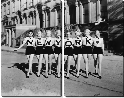 Модульная картина Девушки в Нью-Йорке (Girls in New York)