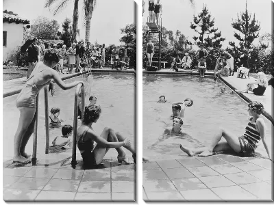 Модульная картина У бассейна (The pool)