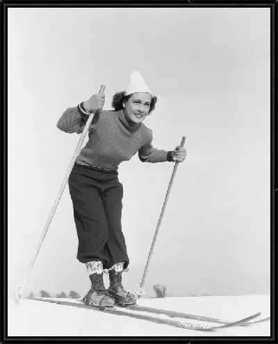 Картина Девушка на лыжах (The girl on skis)