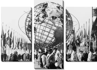 Модульная картина "Скульптура «Земной шар» (Sculpture ""The Globe"")"