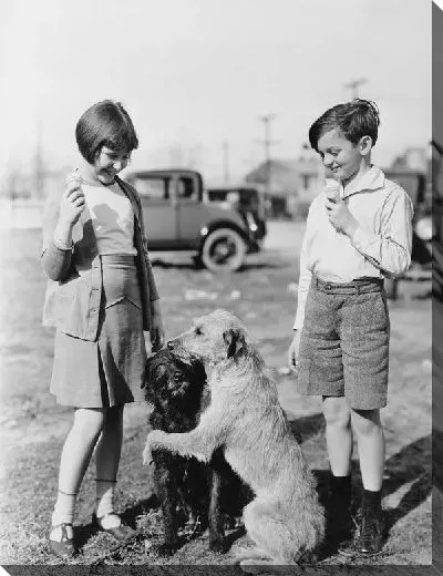 Постер Дети с собаками (Children with dogs)