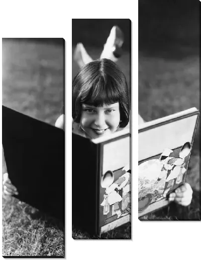 Модульная картина Девочка читает (A girl reads)