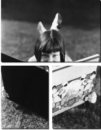 Модульная картина Девочка читает (A girl reads)