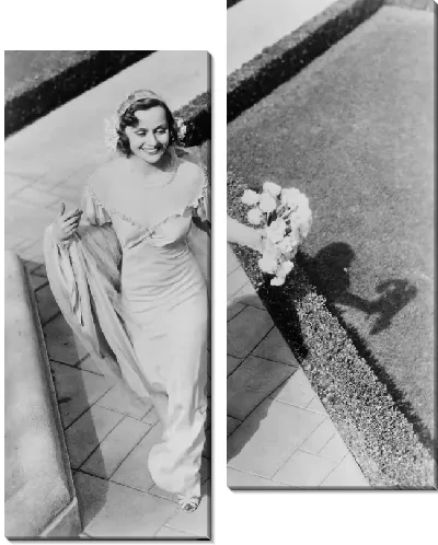 Модульная картина Девушка с цветами (Girl with flowers) №2