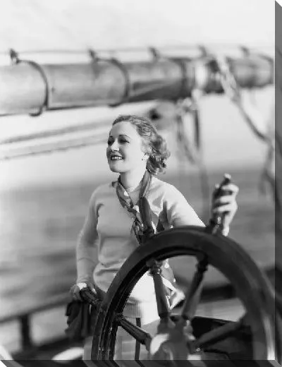 Постер Девушка за рулем яхты (The girl behind the wheel of the yacht)