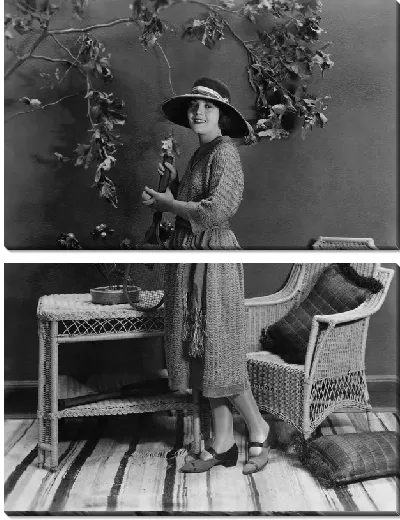 Модульная картина Девушка с ракеткой (Girl with racket)