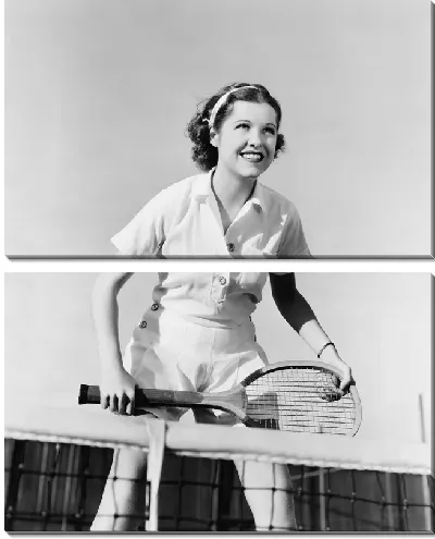 Модульная картина Девушка с ракеткой (Girl with racket) №2