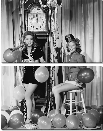 Модульная картина Девушки с воздушными шарами (Girls with balloons)