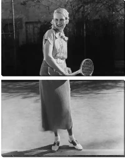 Модульная картина Девушка с ракеткой (Girl with racket) №3