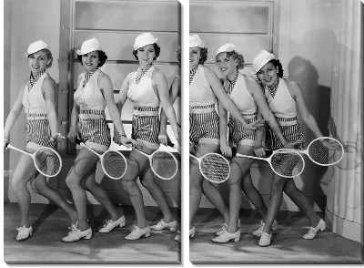 Девушки с ракетками (Girl with racket)