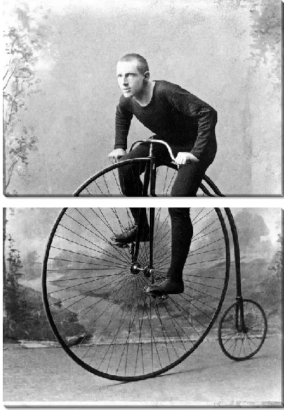 Модульная картина Мужчина на велосипеде (A man on a bicycle)