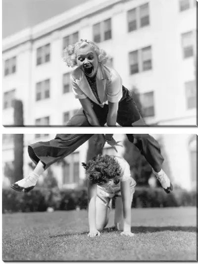 Модульная картина Девушки играют (Girls play)