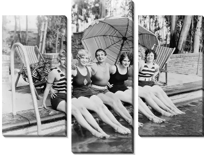 Модульная картина Женщины у бассейна (Women Pool)
