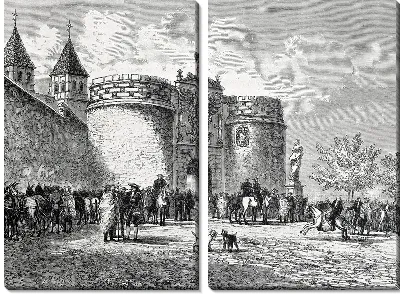 Модульная картина У ворот замка (At the gates of the castle)