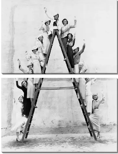 Модульная картина Женщины на стремянке (Woman on a stepladder)