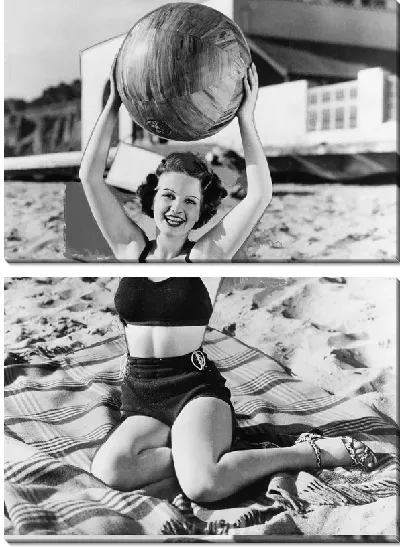 Модульная картина Девушка с мячом (The girl with the ball)