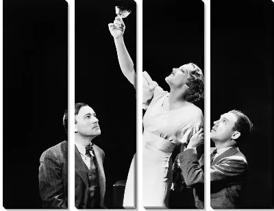 Модульная картина Девушка с бокалом (Girl with a glass)