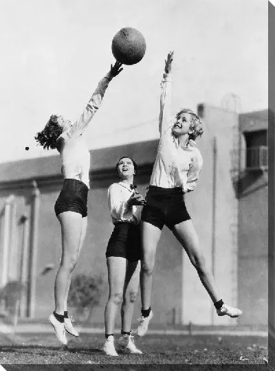Постер Девушки играют в мяч (Girls play ball)