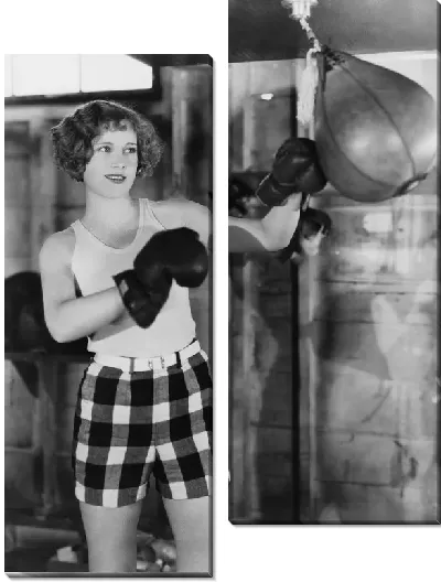 Модульная картина Женщина тренируется (Woman trains)