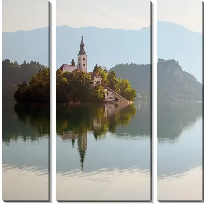 Модульная картина Дом на острове (House on the island)