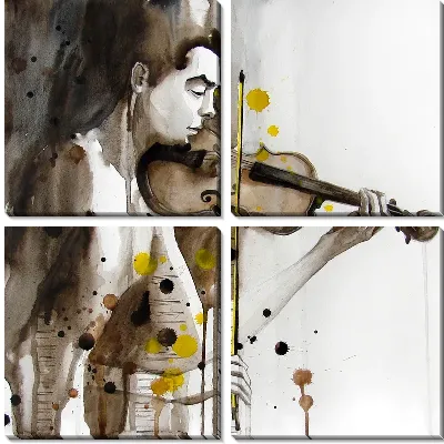 Модульная картина Скрипач (Violinist) №2