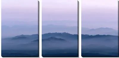 Модульная картина Туман над горами (Mist over the mountains) №2