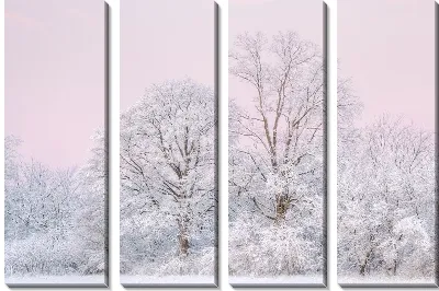 Модульная картина Заснеженные деревья (Snow-covered trees) №2