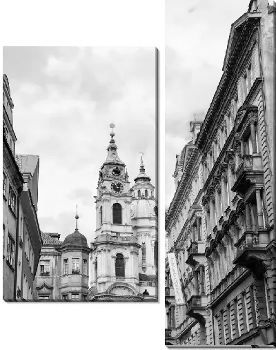 Модульная картина Фасады городских зданий (Facades of city buildings)