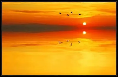 Картина Закат над озером (Sunset over the lake)