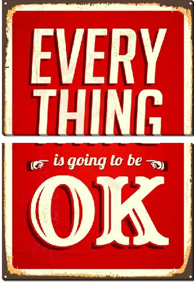 Модульная картина Все будет хорошо (all will be well)