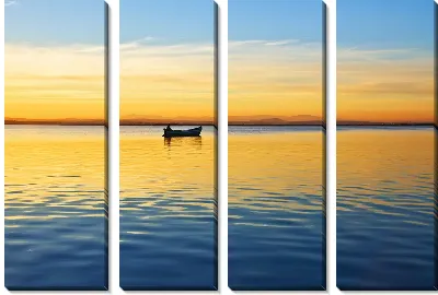 Модульная картина Лодка на озере (Boat on the lake)