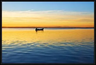 Картина Лодка на озере (Boat on the lake)