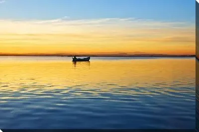 Постер Лодка на озере (Boat on the lake)